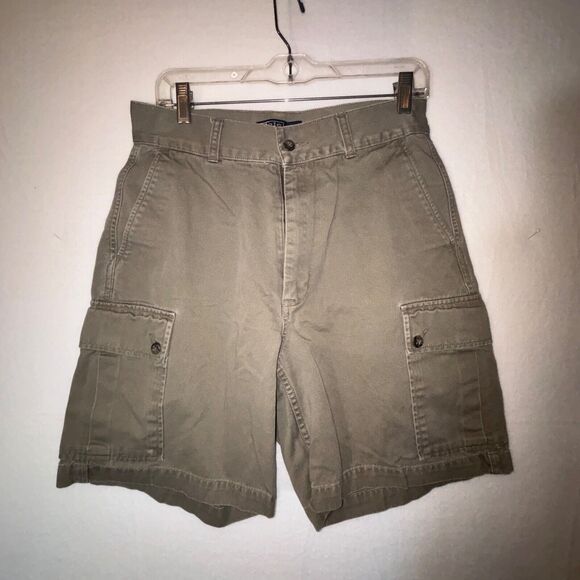Vintage‎ Ralph Lauren Polo Chino Cargo shorts Gray Green size 30 - Picture 1 of 5